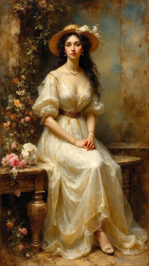 Brazilian Woman Portrait in Impressionistic Style