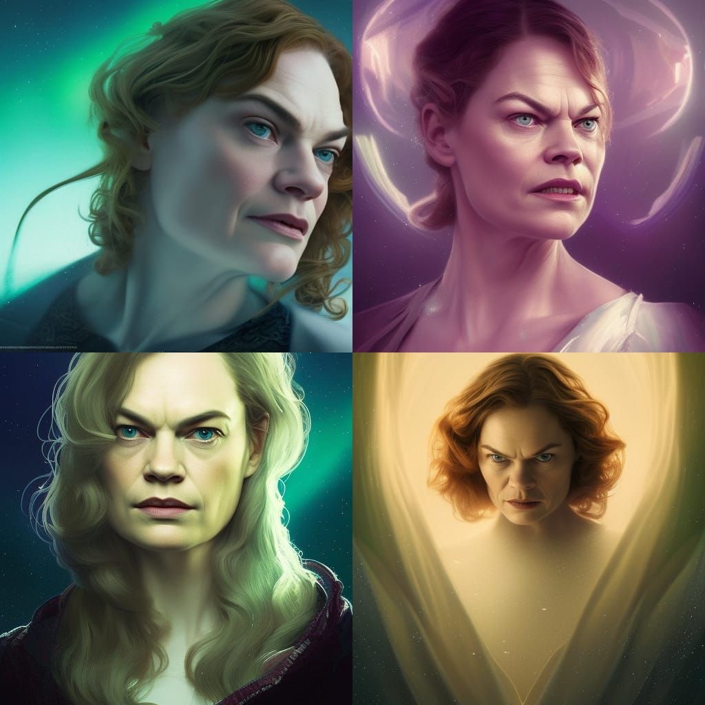 Mrs. Coulter Portrait in Art Nouveau Style