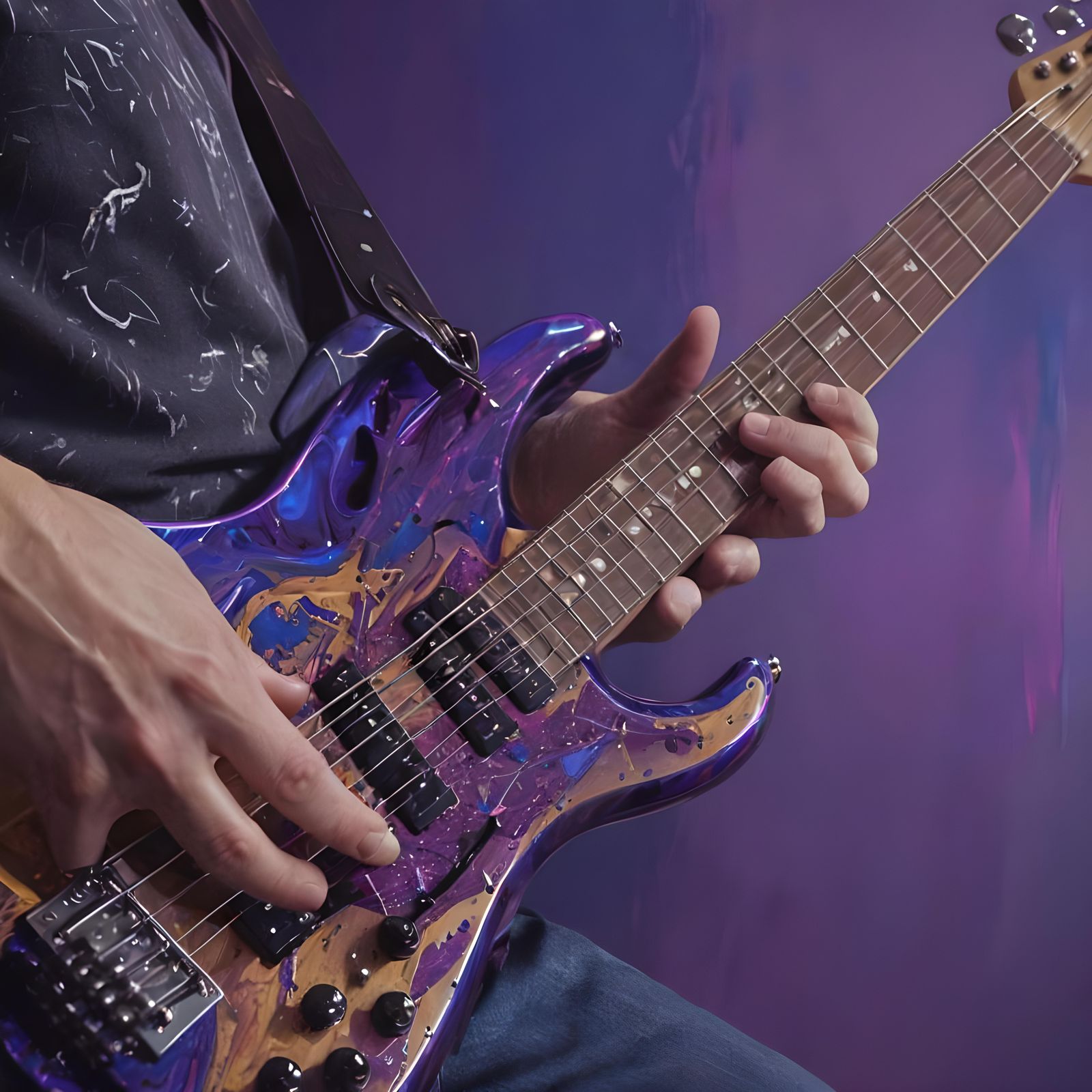 Abstract Bass Line Musical Notation