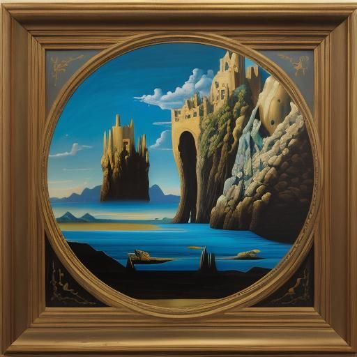 Surreal Light and Shadow Melting Oil Painting