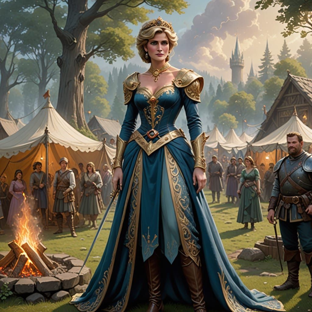 Princess Diana as Karlach in Ethereal Camp