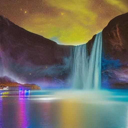 Epic Moonlit Waterfall on 47th Street