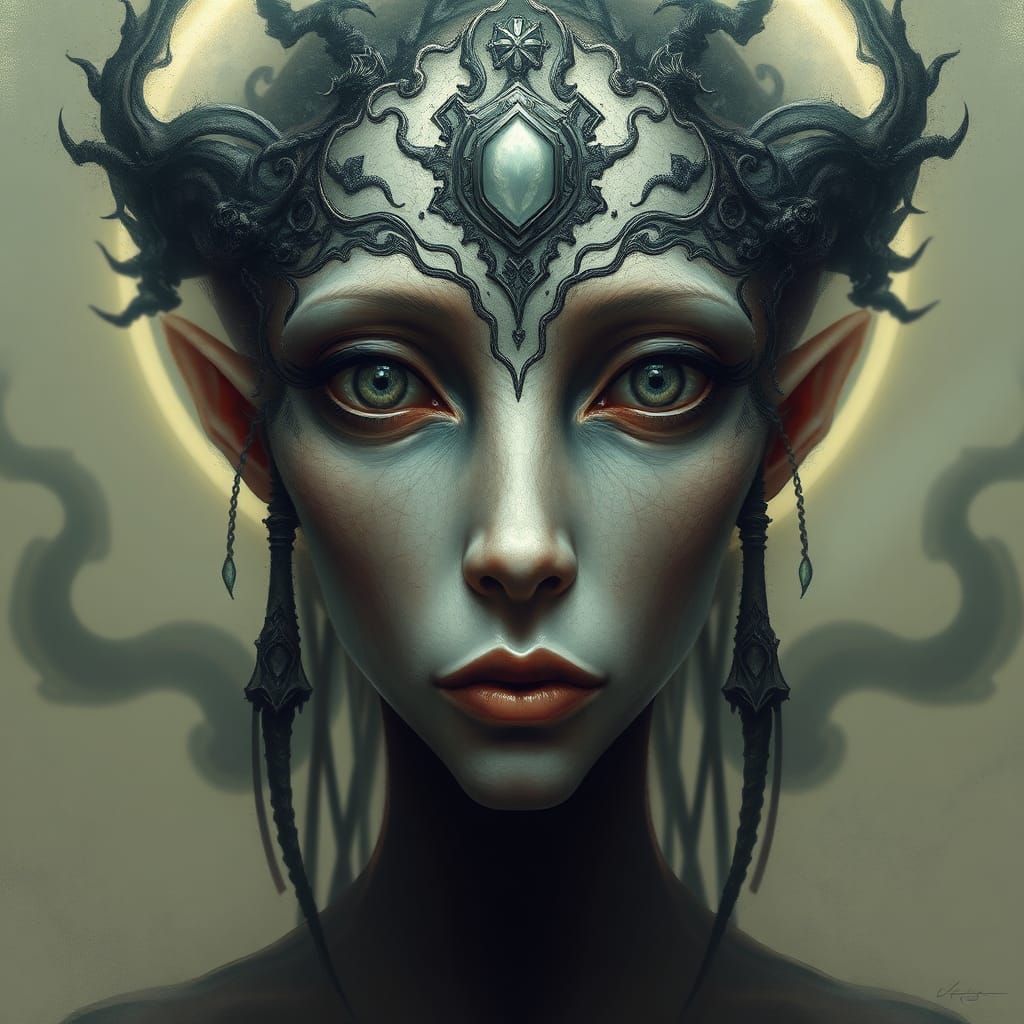 Mystical Entity: Loab in Surrealist Portrait