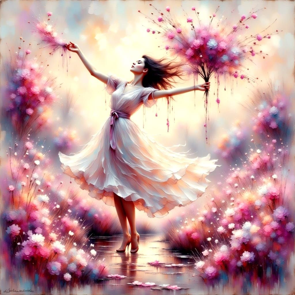 Ethereal Impressionistic Landscape in Watercolor Style