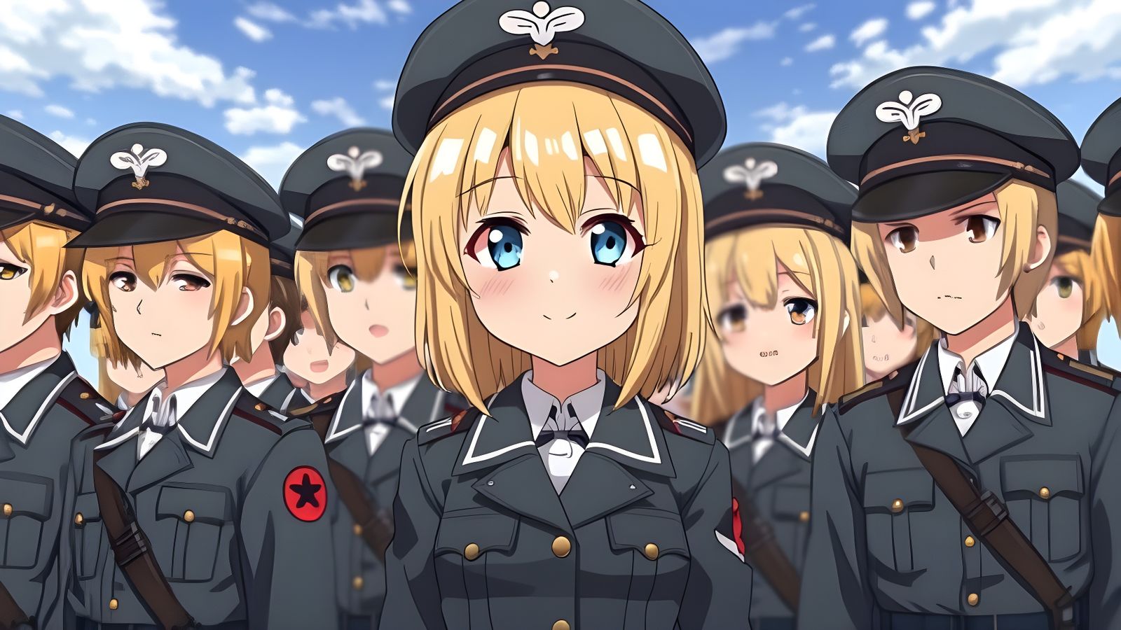 Anime Goddess Historia Reiss in Military Uniform