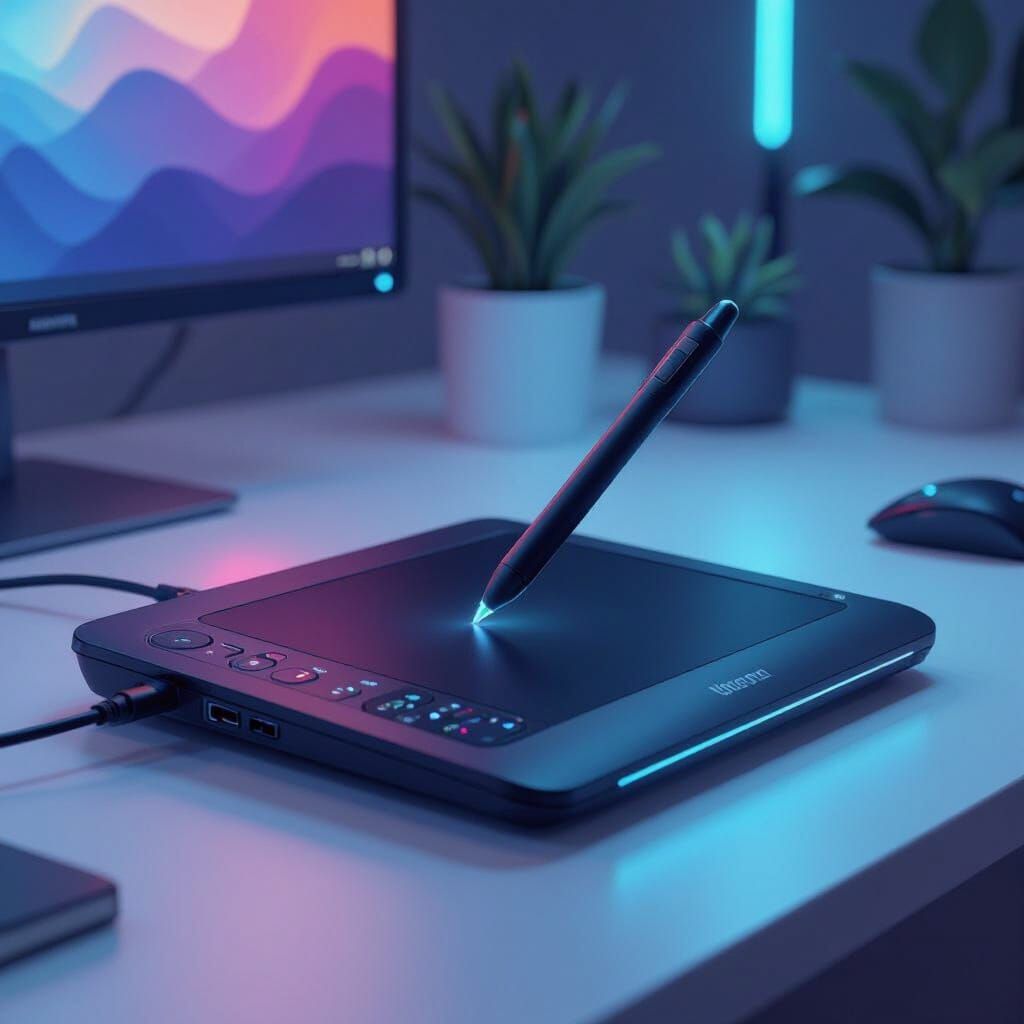 Digital Painting of Wacom Tablet with UV Stylus