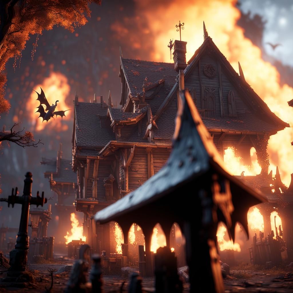 Creepy Town: Vampires, Zombies, and Bats