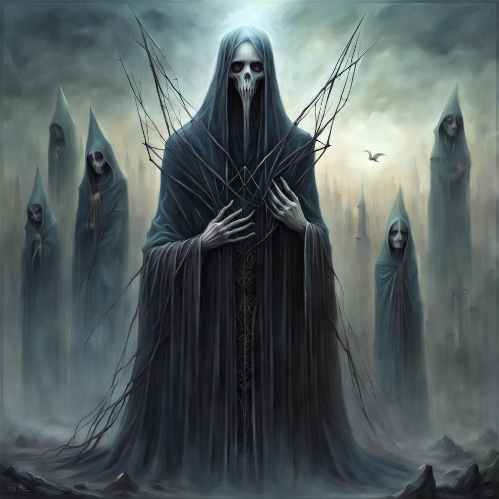 Transparent Gothic Ghost in Impressionistic Style