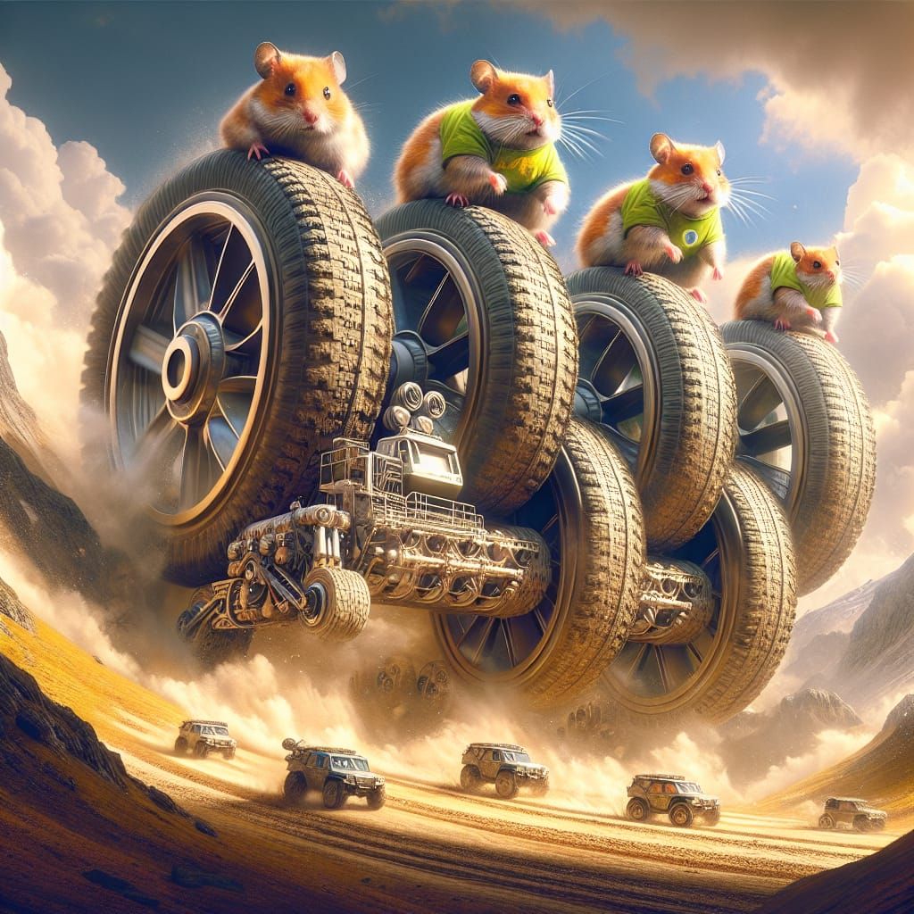 Epic Hamster-Powered Cross-Country Vehicle
