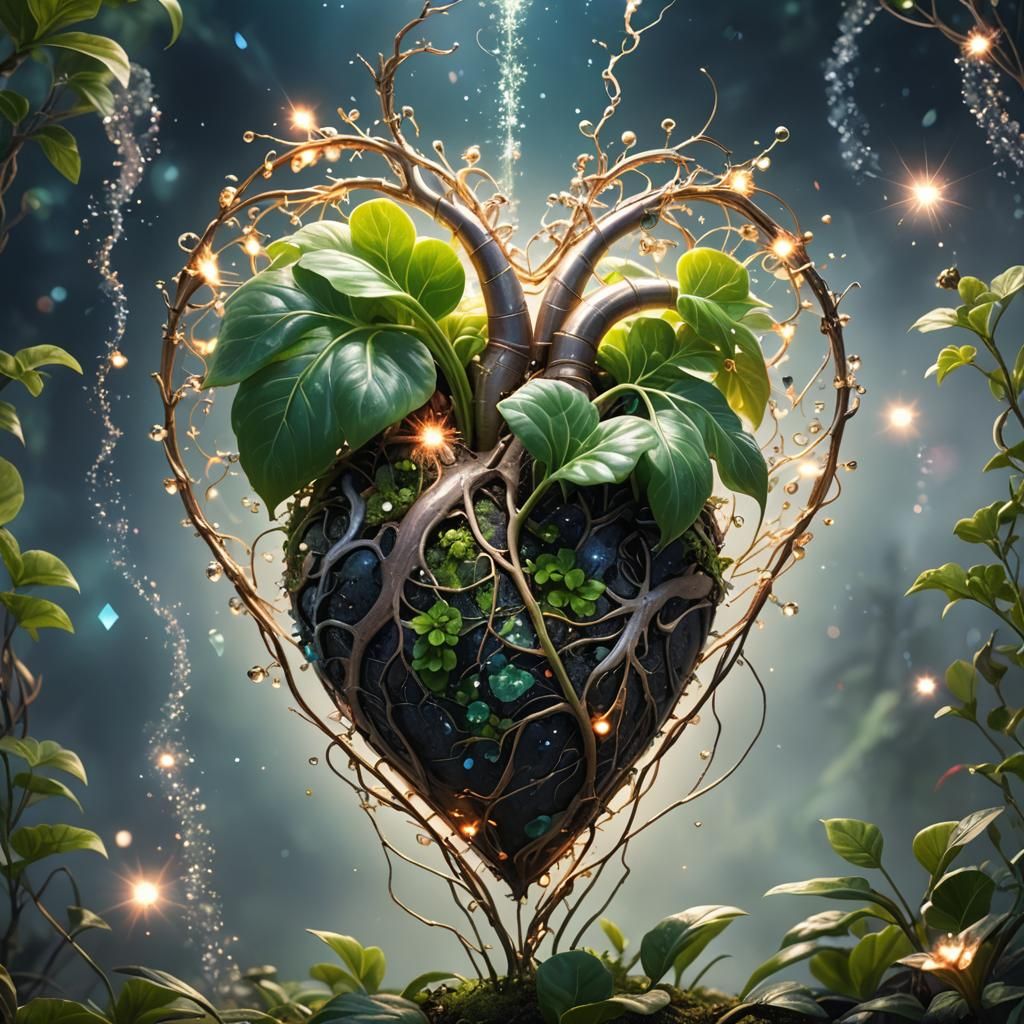 Magic Plant Heart in Fantasy Art Scene
