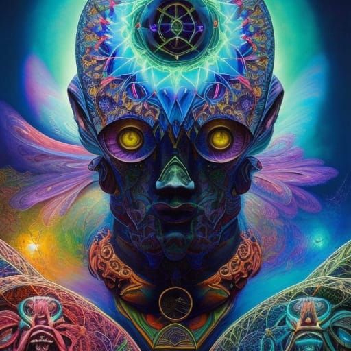 "Celestial DMT Floating Head"