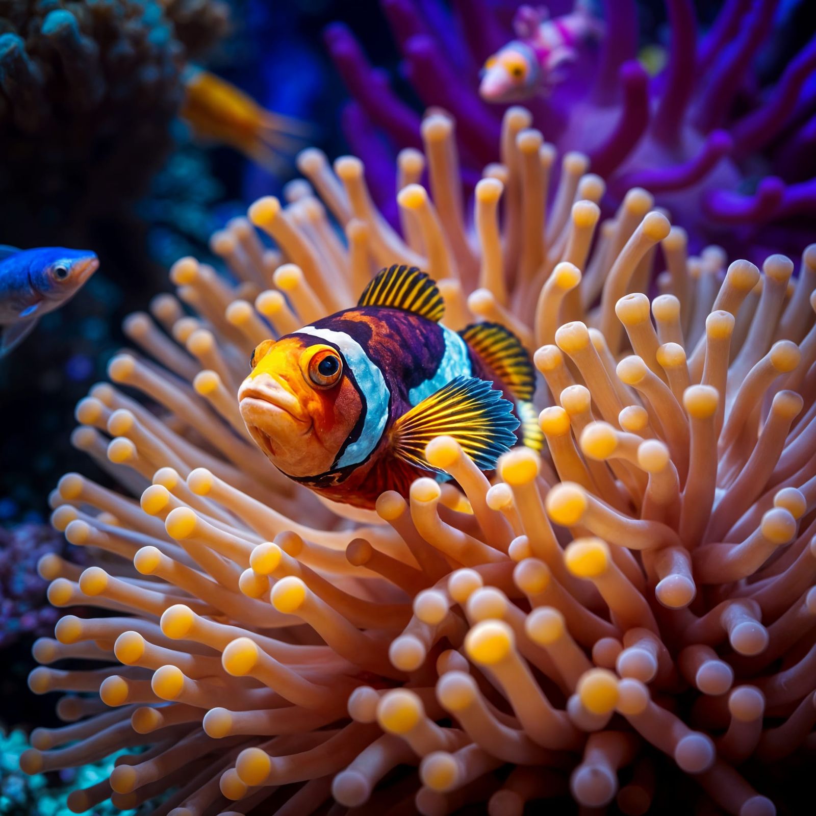 Clownfish in Anemone: A Coral Reef Film Still