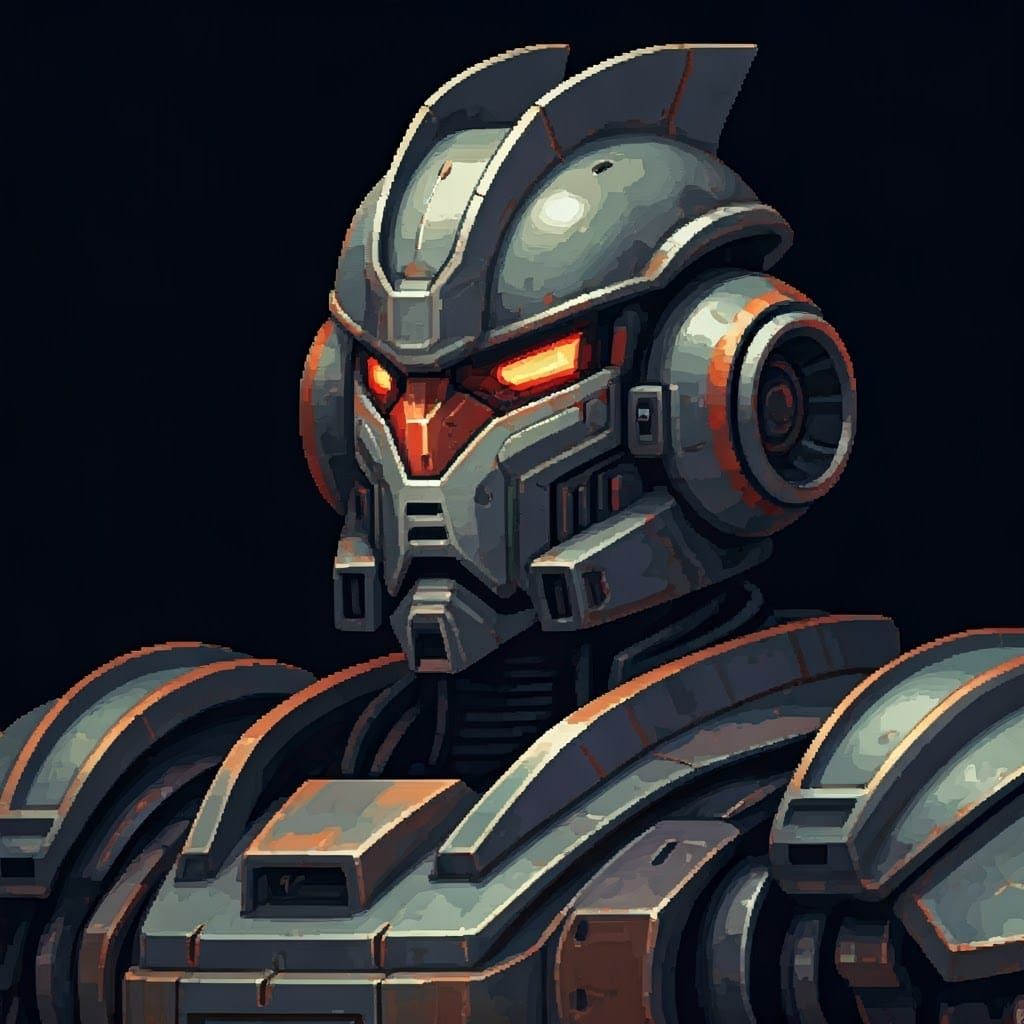 16-bit Armored Core Pixel Art