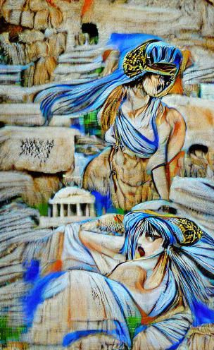 Ancient Greek Civilization: 8K Anime Impasto Drawing