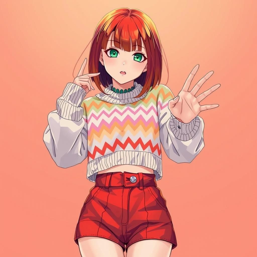 Japanese Woman in K-Pop Inspired Harajuku Fashion