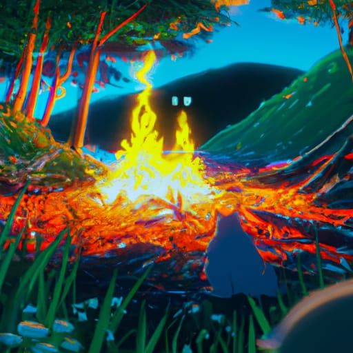 Midnight Campfire: Studio Ghibli Anime Key Visual