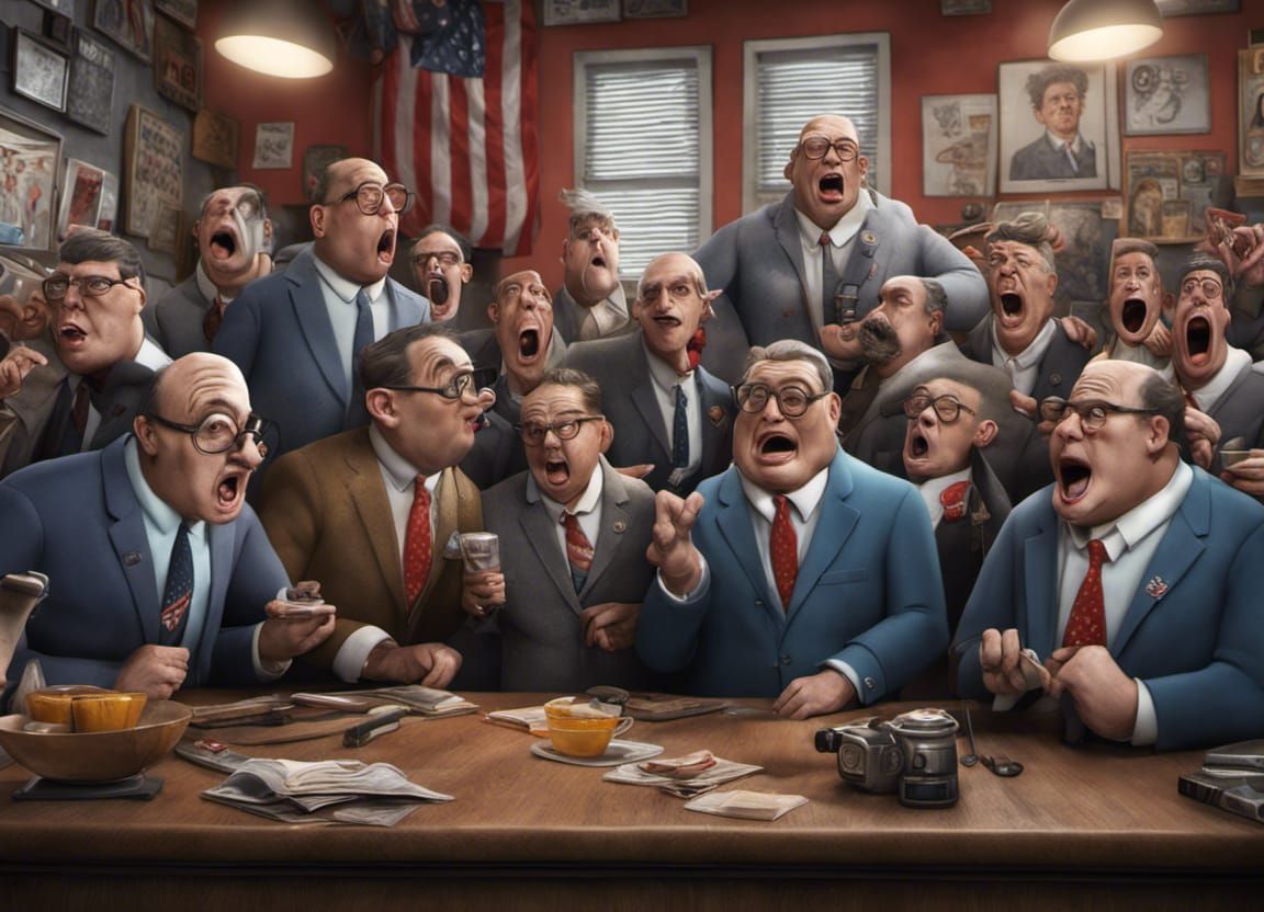 Satirical Photorealistic Depiction of Woke Politics