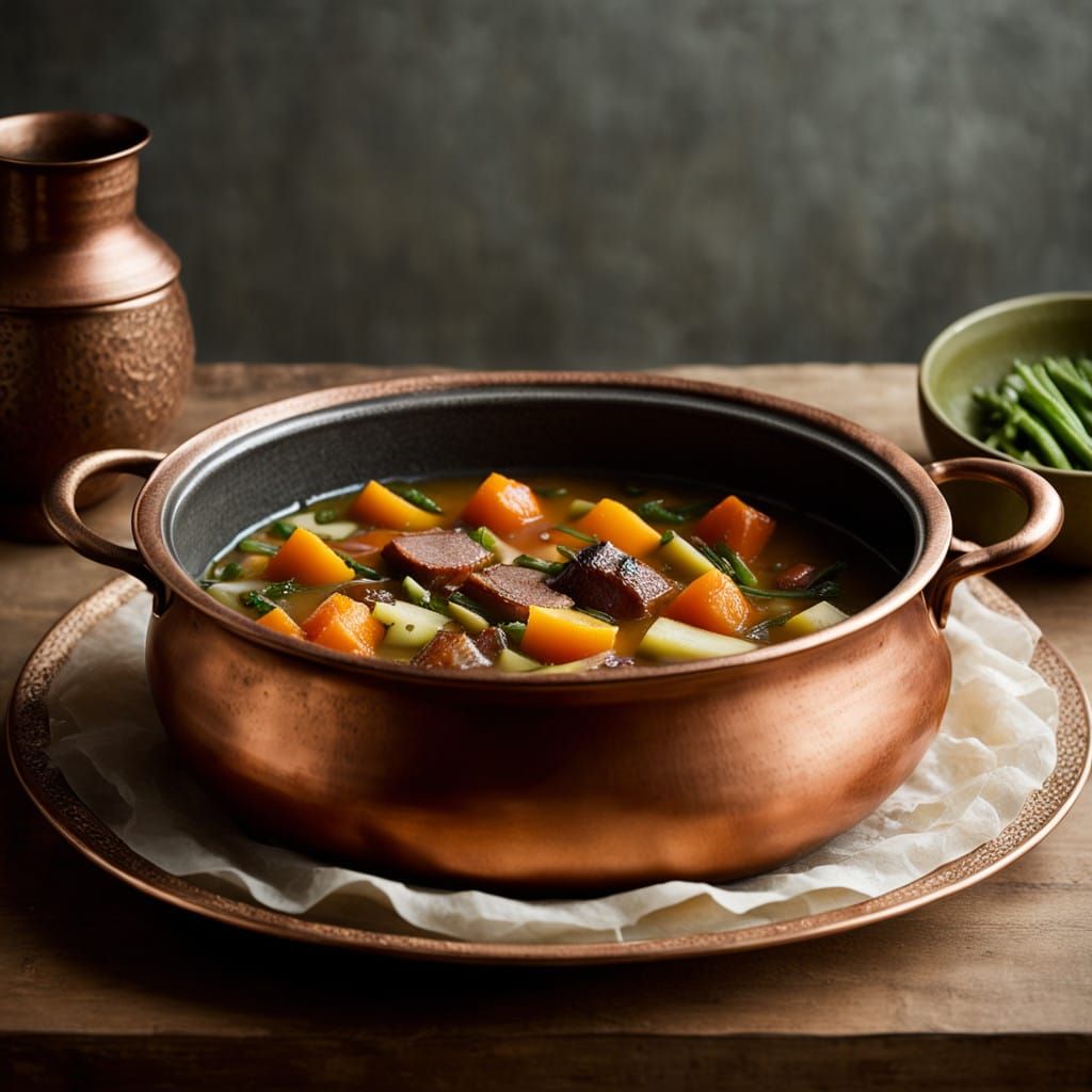 Savory Winter Wonderland in Copper Pot