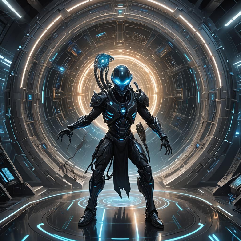 Alien Sorcerer Creates Portal in Sci-Fi Lab