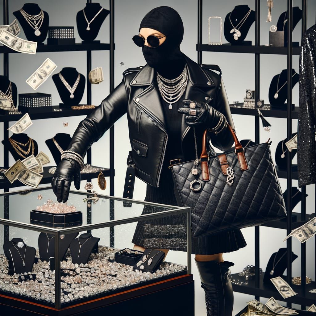 Leather-Clad Jewel Thief's Audacious Heist