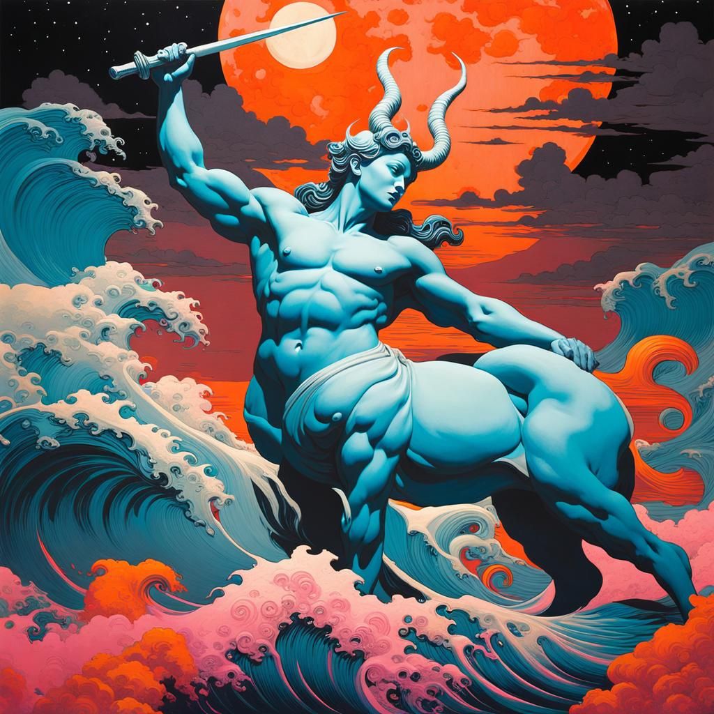 Mythical Night Cafe Centaur