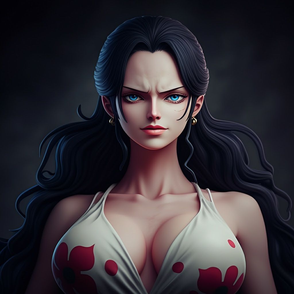 Beautiful Pirate Woman in One Piece Style