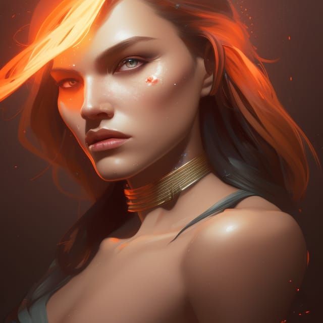 Oracle Portrait in Hyperdetailed Digital Art Style