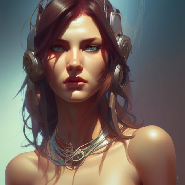 Oracle Portrait in Hyperdetailed Digital Art Style