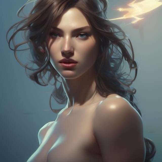 Oracle Portrait in Hyperdetailed Digital Art Style