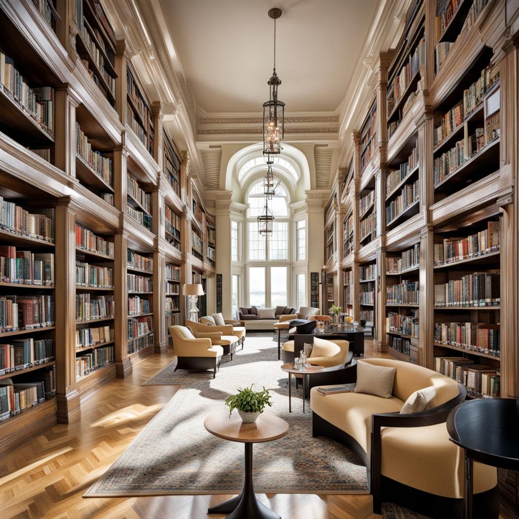 Magazine-Style Library Interior Design