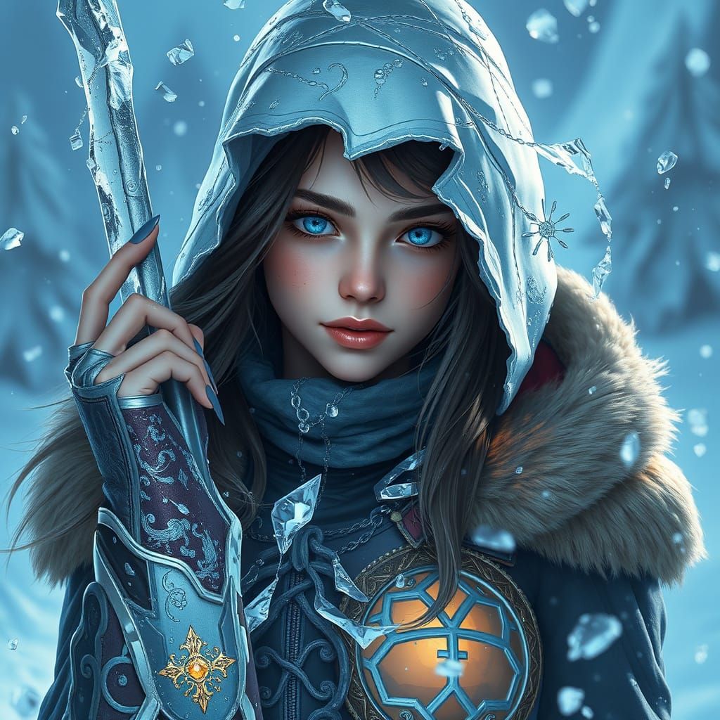 Fantastical Ice Goddess Shattered in a Kaleidoscope of Color...