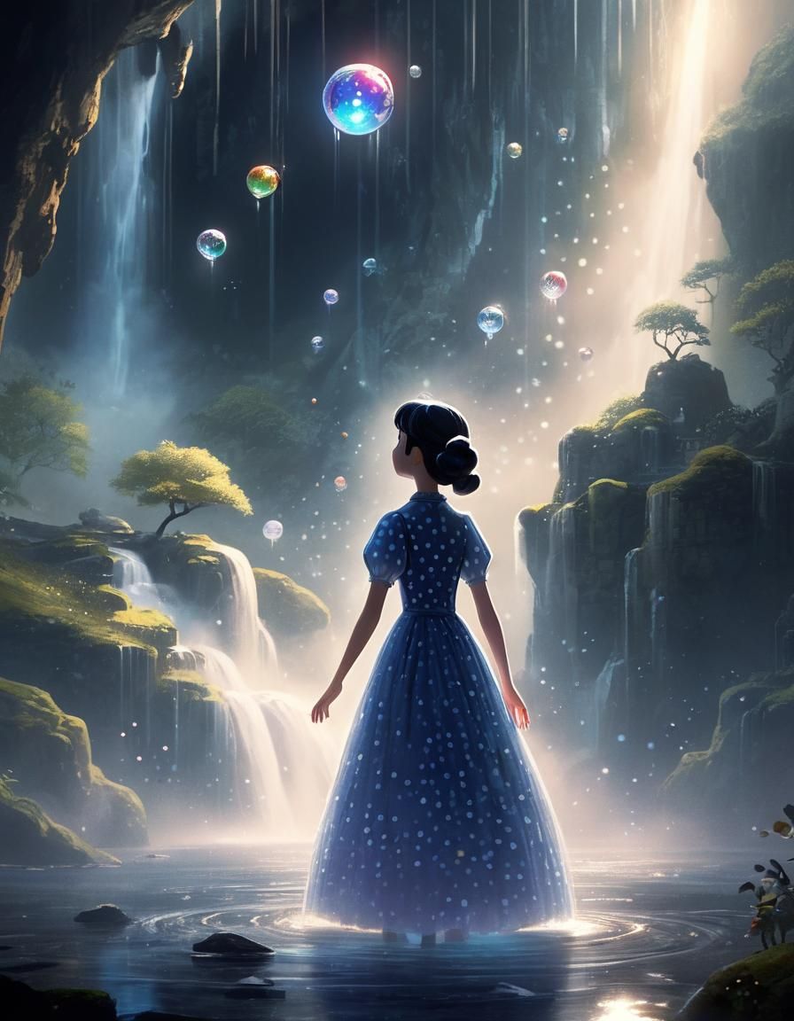 Whimsical Pixar Anime: Elder with Fantasy Orb