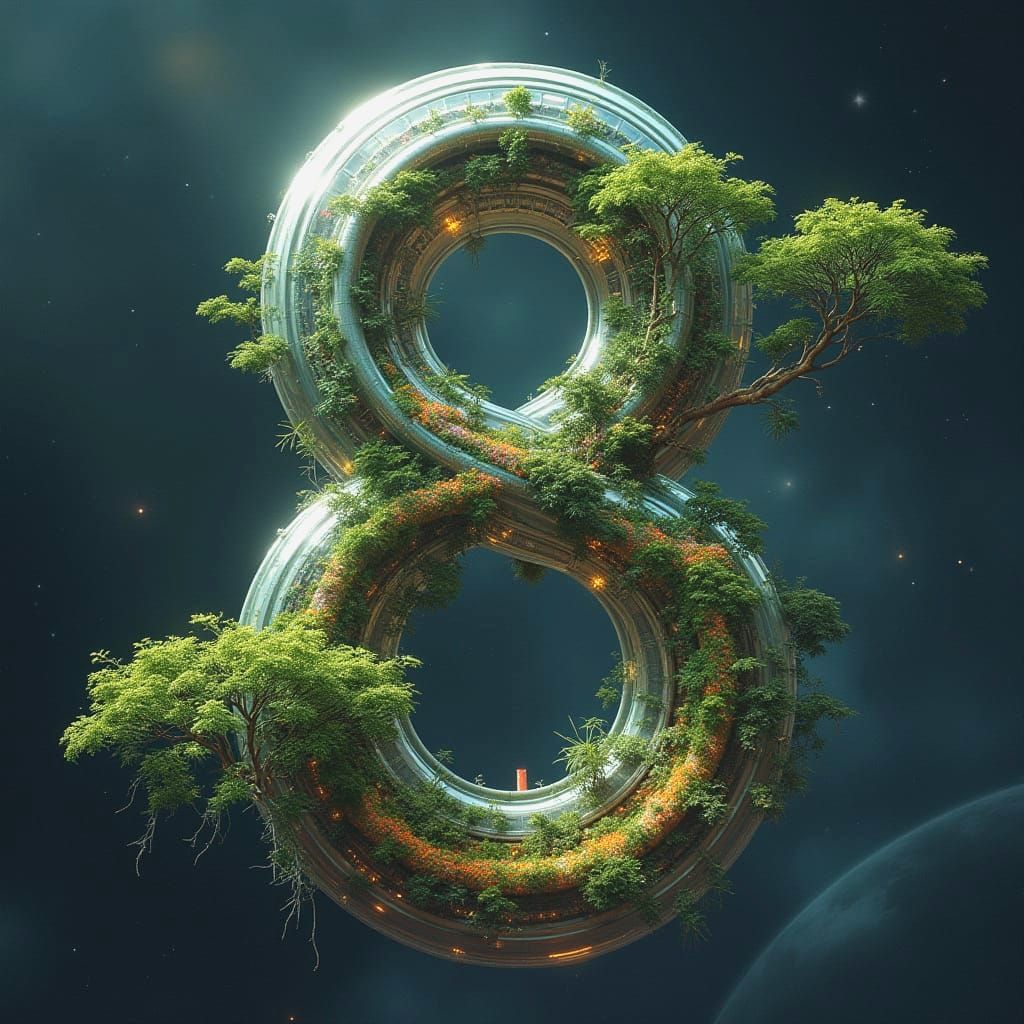 Space Station Oasis in Zero Gravity