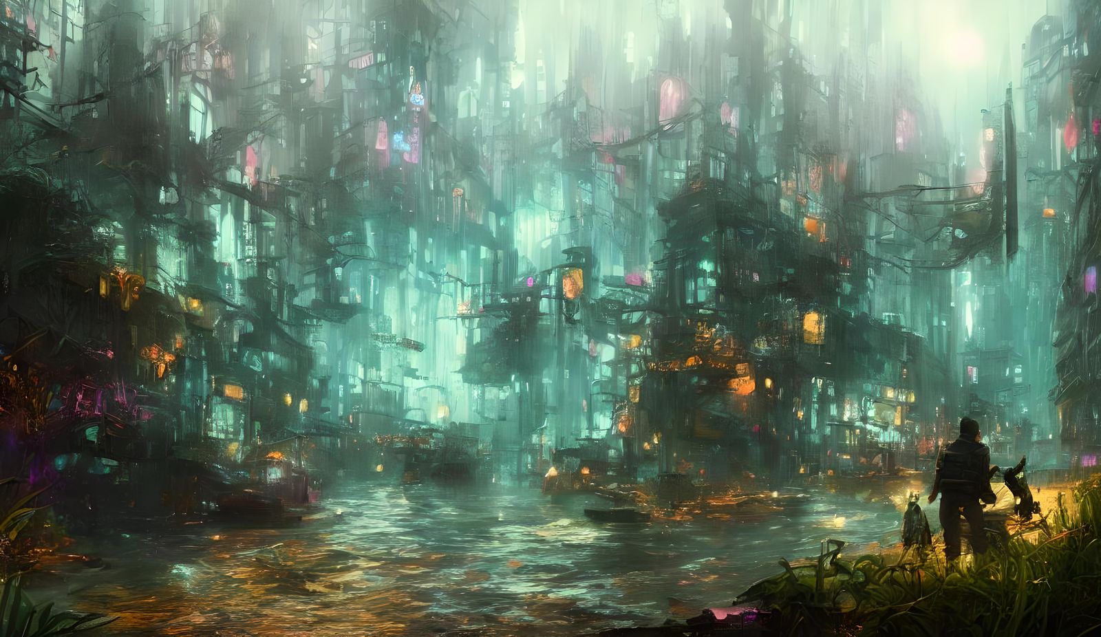 Underwater Forest: Dark Fantasy Concept Art