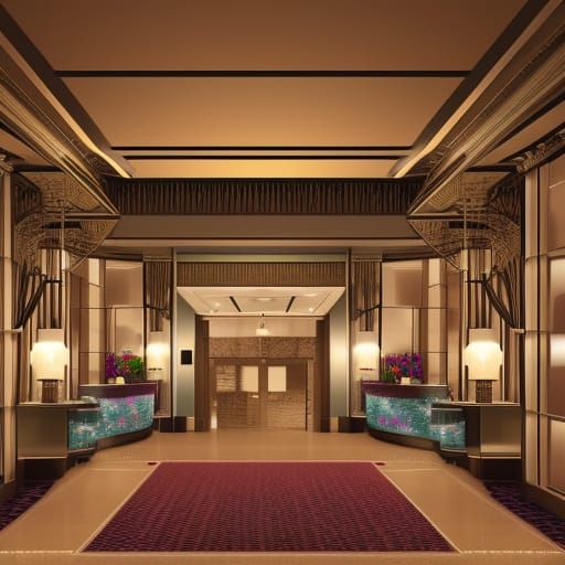 Art deco Hotel lobby
