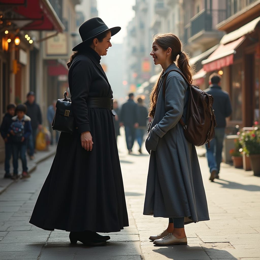 Cordial Meeting of Generations on Urban Street