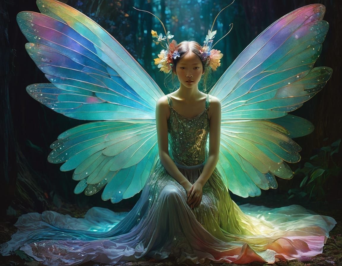 Enchanting Fairy Wings in Vibrant Luminescent Detail