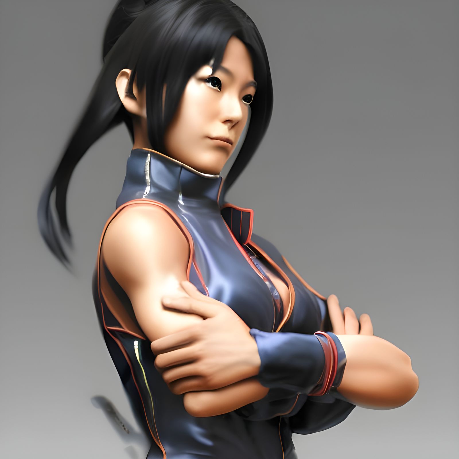 Michelle Yeoh as KOF Character in Anime Cel Shading