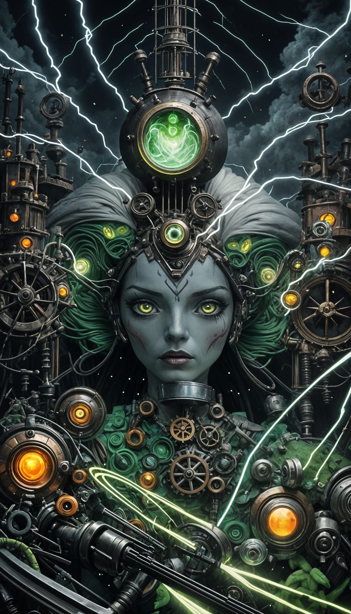 Ahsoka Tano as a Cybernetic Frankenstein Monster