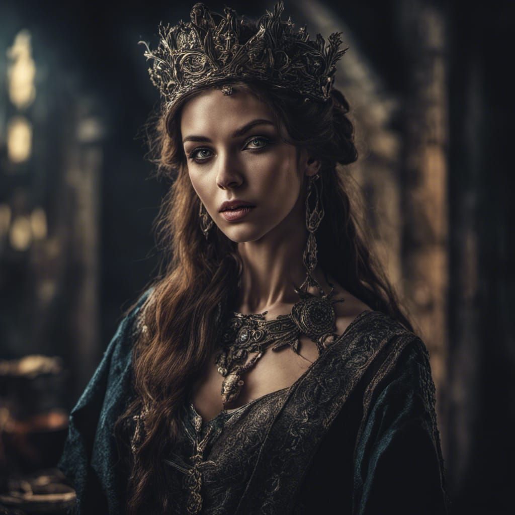 Morgan le Fay: Hyperrealistic Cinematic Portrait