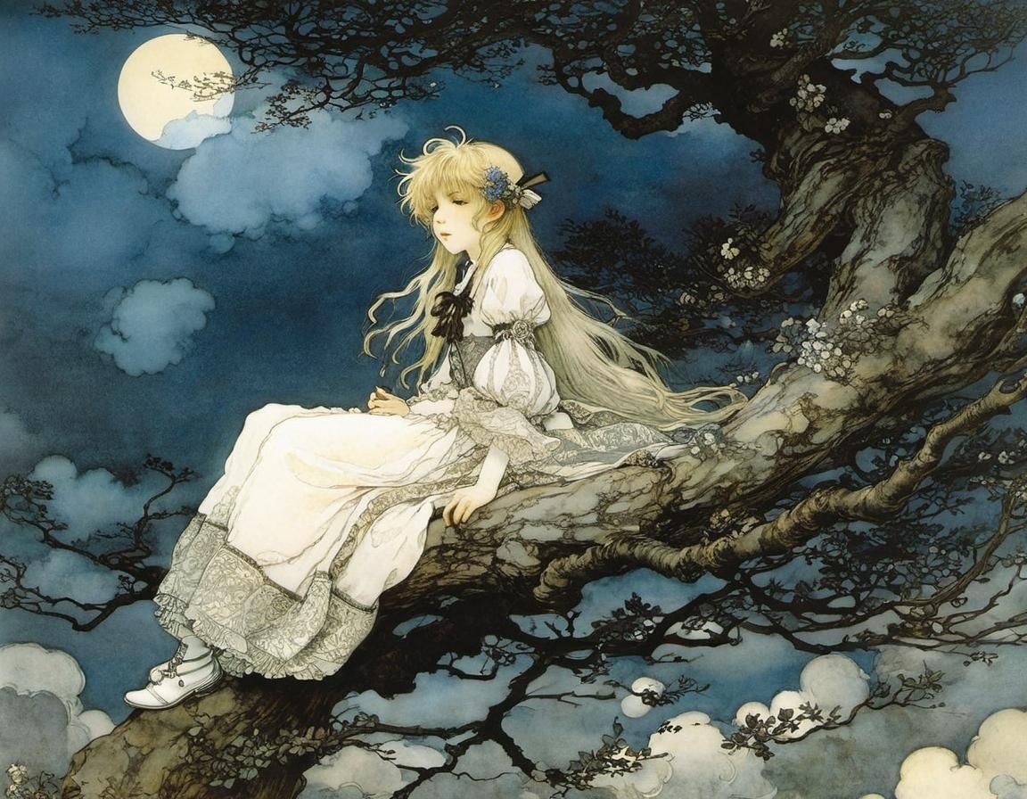 Anime Dreaming Soul Inspired by Arthur Rackham