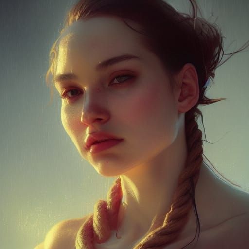 Detailed Portrait with Rope in Artstation Style
