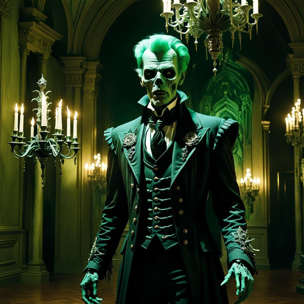 Undead Aristocrat Welcomes Guests to Ballroom