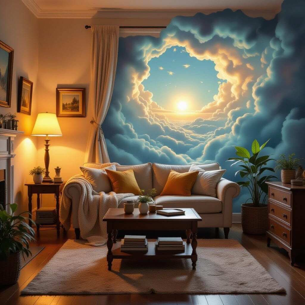 Surreal Living Space With Dreamlike Twists