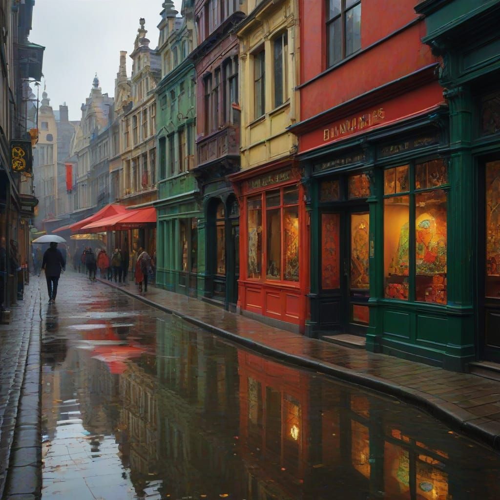 Surreal Hyperrealistic Gran Place in Brussels