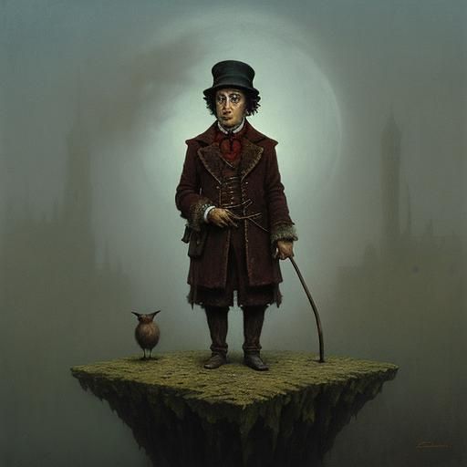 A Cyberpunk Rendering of the Miserly Christmas Carol Charact...