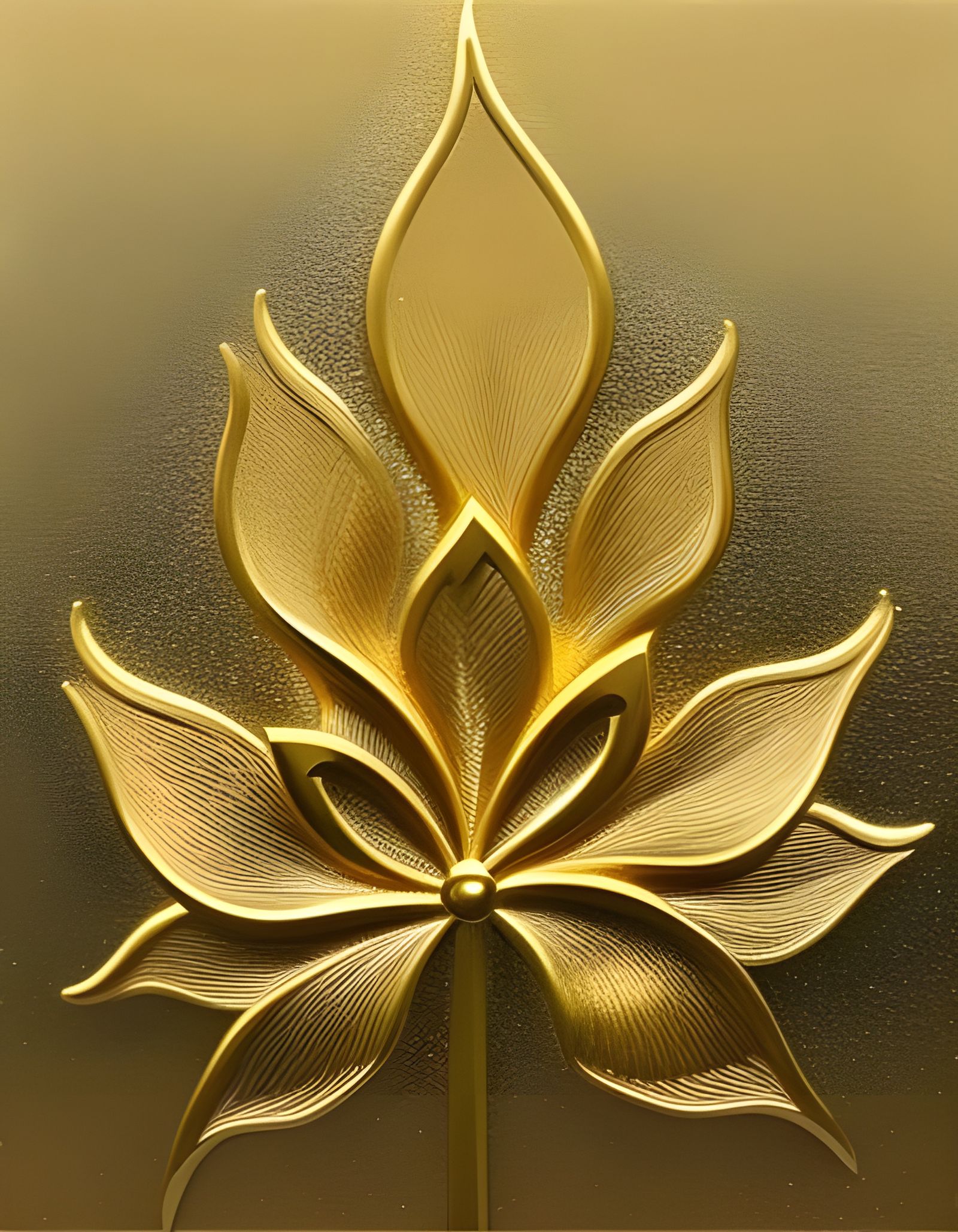 Gold 3D Embossing Bas-Relief