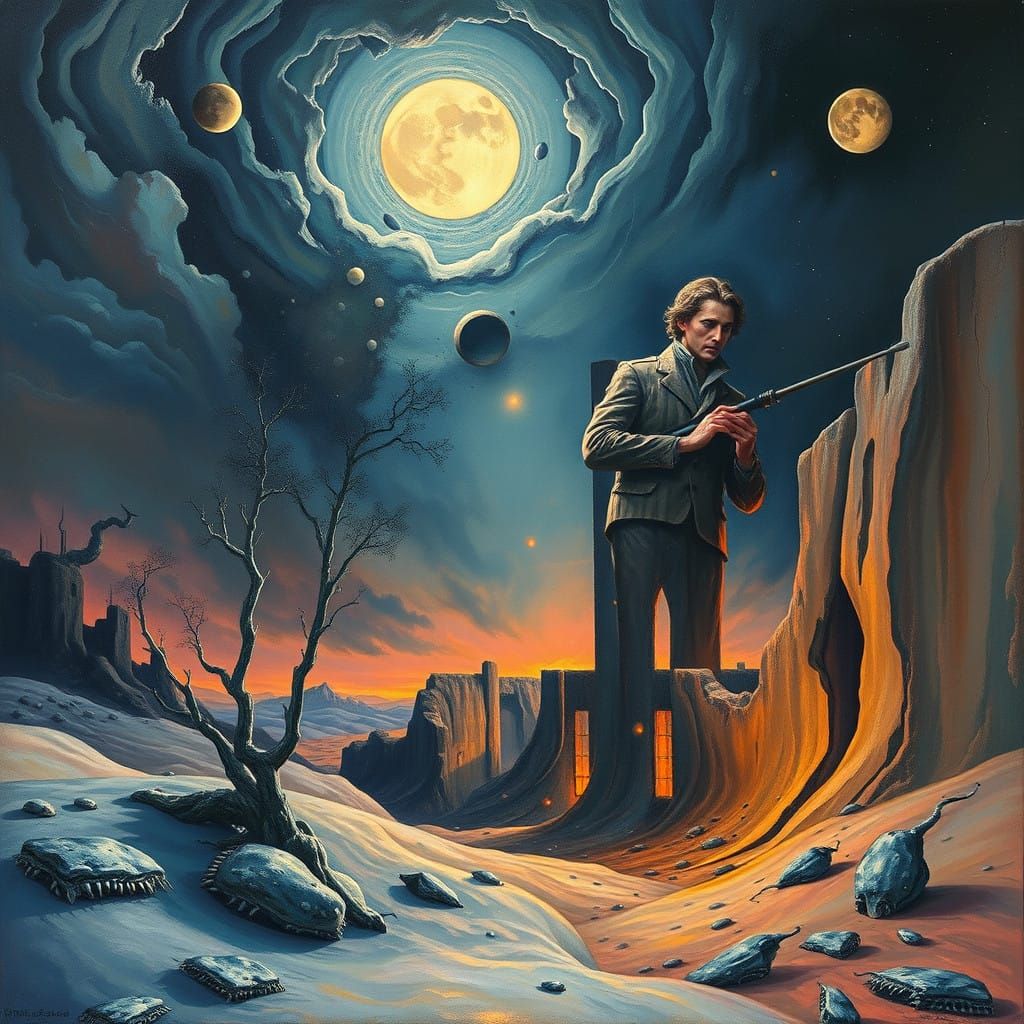 Dreamlike Scene in Merging Realities Style