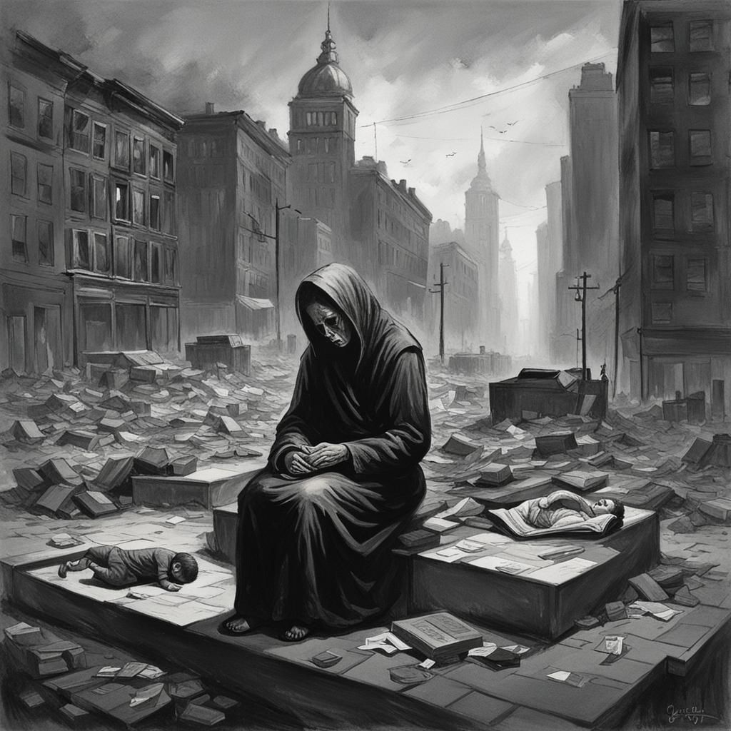 Grieving Mother in Sinister 1700s City