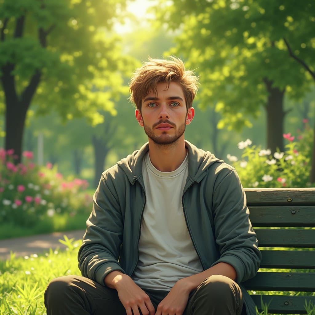 Vibrant Summer Scene in a Fantastical Realism Style